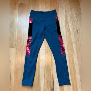 ZYIA Blue Athletic Leggings with Pockets Small (4)